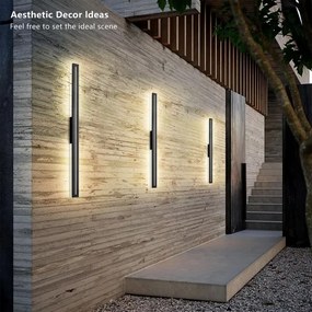 Brilagi - LED kültéri fali lámpa LINEO LED/24W/230V 3000K IP65 fekete