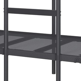 fekete acél emeletes ágy matrac nélkül 75 x 190 cm