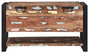 Tároló láda Többszínű 80x35x45 cm Tömör Fa Újrahasznosított