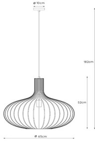 Lucide 78374/65/33 - Csillár zsinóron MANUELA 1xE27/60W/230V á. 65 cm zöld