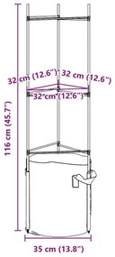 2 db acél és PP paradicsom ketrec növényzsákkal 116 cm