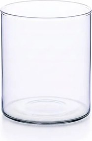 Üveghenger váza, üvegcső H-20 cm D-15 cm zat.