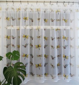 Mg Függöny Fátyol fehér Szitakötő 290x110cm szalaggal