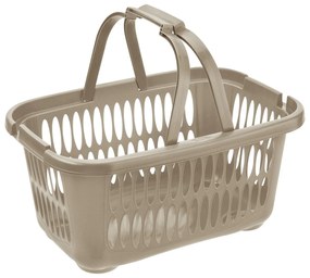Tontarelli COVER LINE kosár tiszta ruhákhoz,fogantyúval, 19,4 l, barna