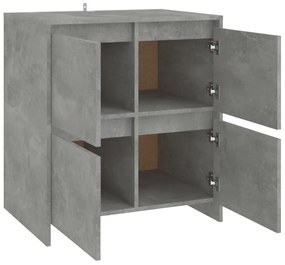 2 db betonszürke forgácslap tálalószekrény 70 x 41 x 75 cm