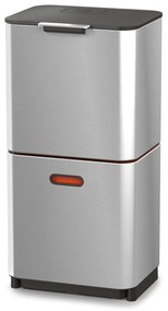 Ezüstszínű acél szelektív szemetes 60 l Totem Max – Joseph Joseph