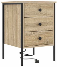 Éjjeli Szekrények 2 pcs sonoma tölgy 42 x 41 x 61 cm Faanyag