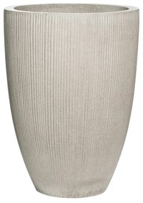 Květináč Ben, barva světle šedá (vertikální vroubkování), více velikostí - PotteryPots méret: H - h 55 cm, ⌀ 40 cm