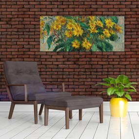 Kép - Claude Monet, Jerusalem Artichoke Flowers, reprodukciók (120x50 cm)