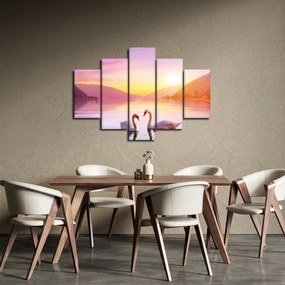 Szerelmes hattyúk képe (150x105 cm)