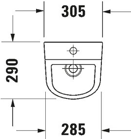 Duravit 828300000 - D-CODE piszoár, felső bekötés, hátsó lefolyás, kerámia/fényes fehér