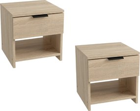 HAVANA éjjeliszekrények (2 db), sonoma tölgy