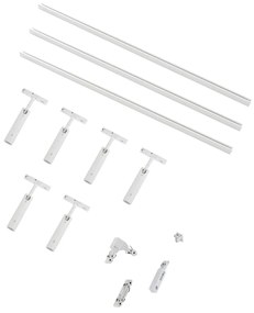 Modern sínrendszer 6 fehér spotlámpával, 1 fázisú - Slimline Uzzy