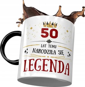 Fekete Bögre Születésnapra 50 50-es 50-es Ajándék Nyomtatott Fotóval