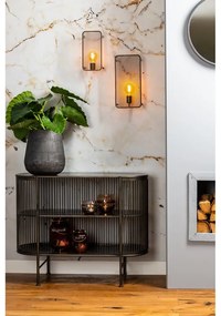 Fekete fém komód 100x80 cm Yinthe – Light &amp; Living