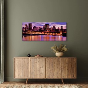 Éjszakai város képe (120x50 cm)