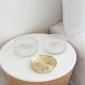 Tesora üveg ékszerdoboz, aranyszínű fedéllel - Umbra