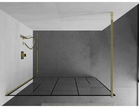 Mexen Kioto zuhanyparaván 80x200 cm 8 mm, arany profil, üveg fekete minta 2, 800-080-101-50-78