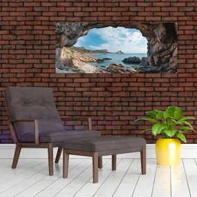 Kép - Barlang a tenger mellett (120x50 cm)