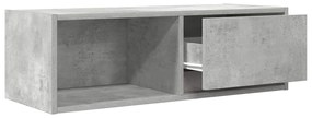 betonszürke szerelt fa TV-szekrény 80x31x25,5 cm