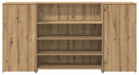 recepciós pult kézműves tölgy 200x50x103,5 cm szerelt fa