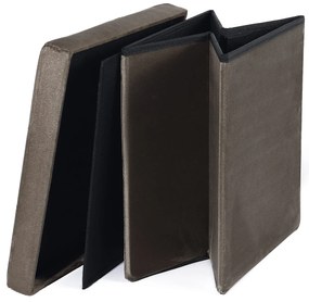 Barna összecsukható zsámoly ZAREX VELVET L