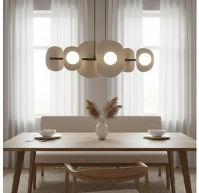 Kábelre függesztett csillár ELEMENTI 6xG9/8W/230V bézs