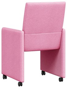 Kerekes Étkező Székek 2 pcs Rózsaszín 58 x 65 x 94 cm szövet