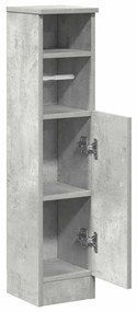 betonszürke fürdőszobaszekrény tekercstartóval 20,5x22x90 cm
