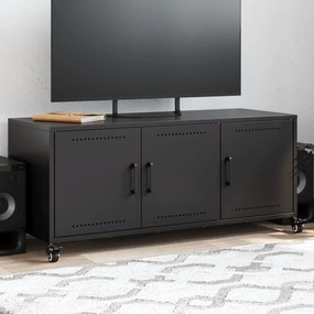 fekete acél TV-szekrény 100,5 x 39 x 43,5 cm