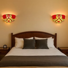 Brilagi - Tiffany vitrázs fali lámpa GARLAN 1xE14/40W/230V