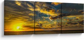 Naplemente a tengeren (órával) (90x30 cm)