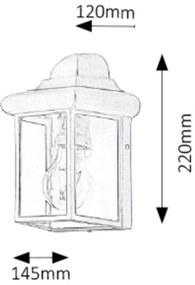 Rabalux 8753 - Kültéri fali lámpa NORVICH 1xE27/60W/230V IP43 fehér