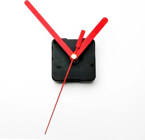 Csendes kvarc óraszerkezet, Piros mutatókkal, 9,5 cm