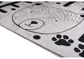 Fekete-fehér mosható gyerek szőnyeg 120x180 cm Little Bear – Vitaus