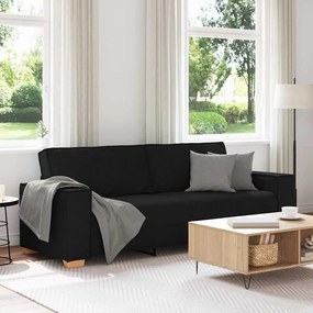 vidaXL 3 személyes, fekete szövetkanapé 180 cm