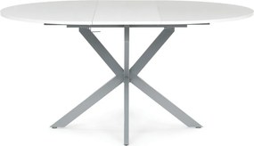 Jídelní stůl rozkládací 120-160x120 cm, melamin, bílá, DT-I1120 WT