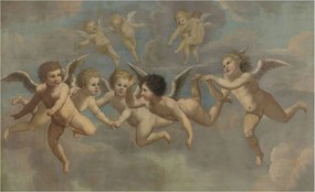 Fotótapéta Flizelin Szoba tapéta Angyalfigurák 416x254 Ragasztó