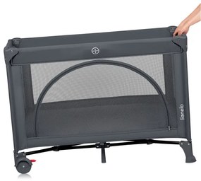 Lionelo - Utazóágy LAURA beton-szürke