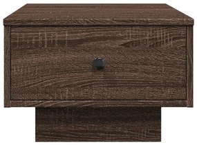 Barna tölgy színű szerelt fa dohányzóasztal 60 x 45 x 31 cm