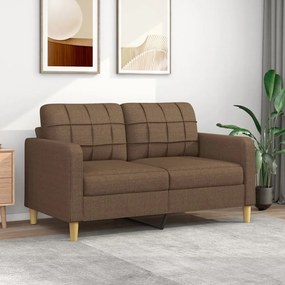 kétszemélyes barna szövetkanapé 140 cm