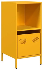 mustársárga hidegen hengerelt acél tálalószekrény 35x39x73,5 cm