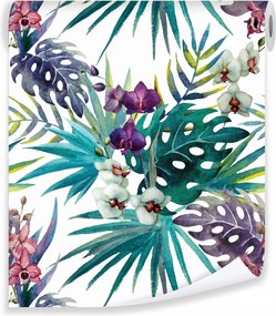 Tapéta Levelek Trópusi Természet Flizelin Fal Hálószoba Nappali