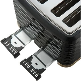 Sencor - Négy szeletes kenyérpirító 1600W/230V fekete/bézs