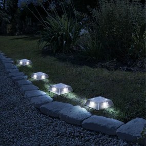 Kültéri LED leszúrható / fali fém Bora lámpa 10 cm &#8211; hideg fehér