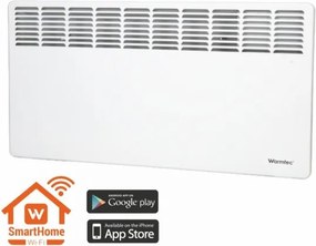 Warmtec EWE + elektromos konvektoros fűtőberendezés, Wi-Fi-vel irányítható, LCD kijelzővel, fehér, 1000W