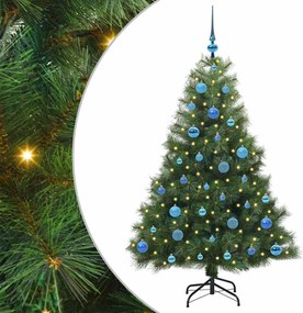 vidaXL Mű karácsonyfa 150 LED-del állvánnyal Zöld 150 cm PE és PVC