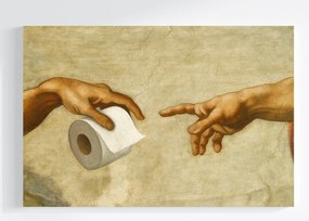 Canvas Vászonkép Teremtés Wc Papír Michelangelo 120x80