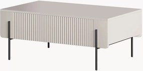 Malmi fiókos dohányzóasztal 100 cm - kasmír / fekete lábak