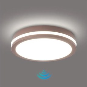 Brilagi - LED kültéri lámpa érzékelővel BENE LED/24W/230V Ø 26 cm barna IP54